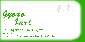 gyozo karl business card