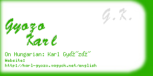 gyozo karl business card